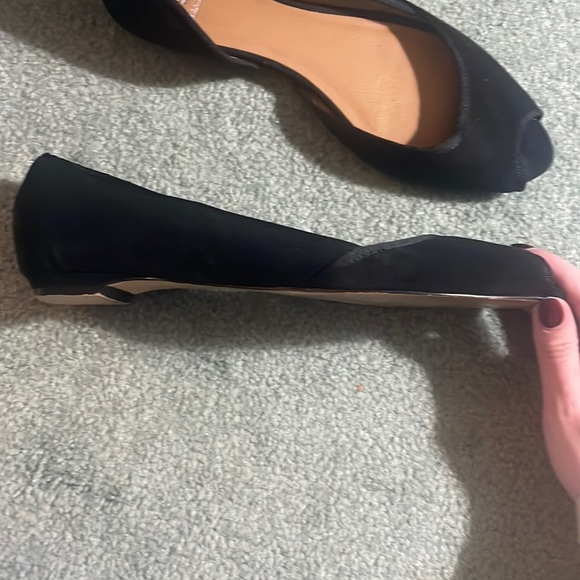 Black suede open to flats - Picture 3 of 4